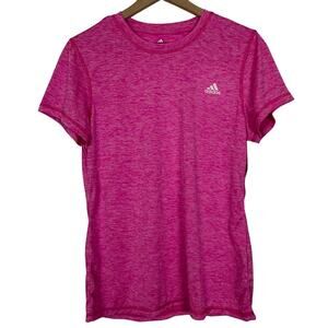 Adidas Women's Golf Tech Tee Heather Scream Pink NWT Size Medium